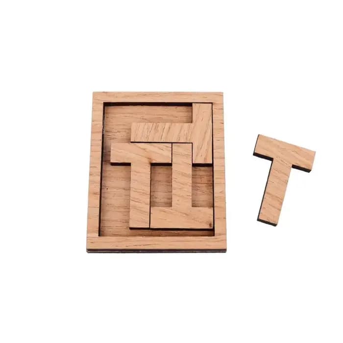 Mini-puzzle en bois intelligent : Jeu de réflexion stimulant pour le cerveau