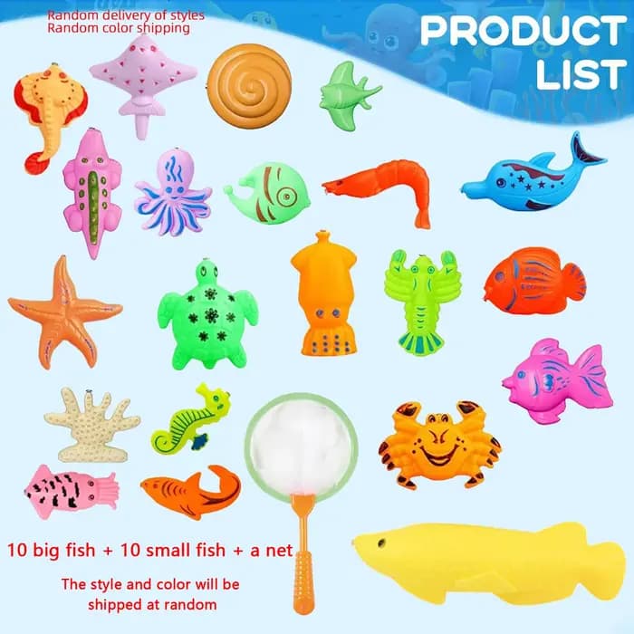 Enfants baignoire jouet de pêche piscine eau flottant poisson jouet Parent-enfant jouets interactifs