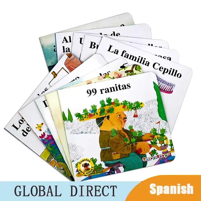 10 pièces/ensemble livre d'histoires espagnol Parent enfant en bas âge bébé 2-6 éducation précoce il