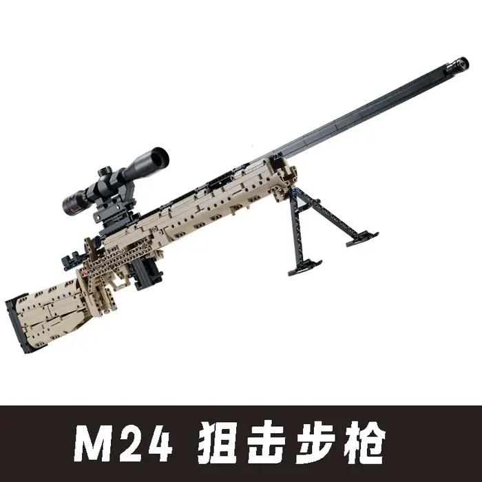 Kit de blocs de construction de modèle de fusil de Sniper M24, jouet de tir, pistolet, série militai