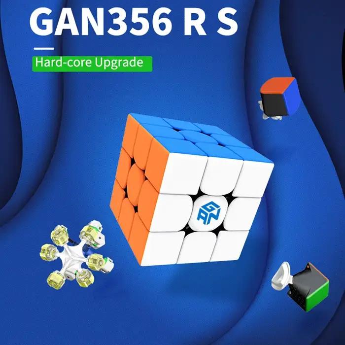 GAN 356 RS 3X3 Cube de Vitesse Magique Sans Autocollant Professionnel Fidget Jouets GAN 356RS Cubo M