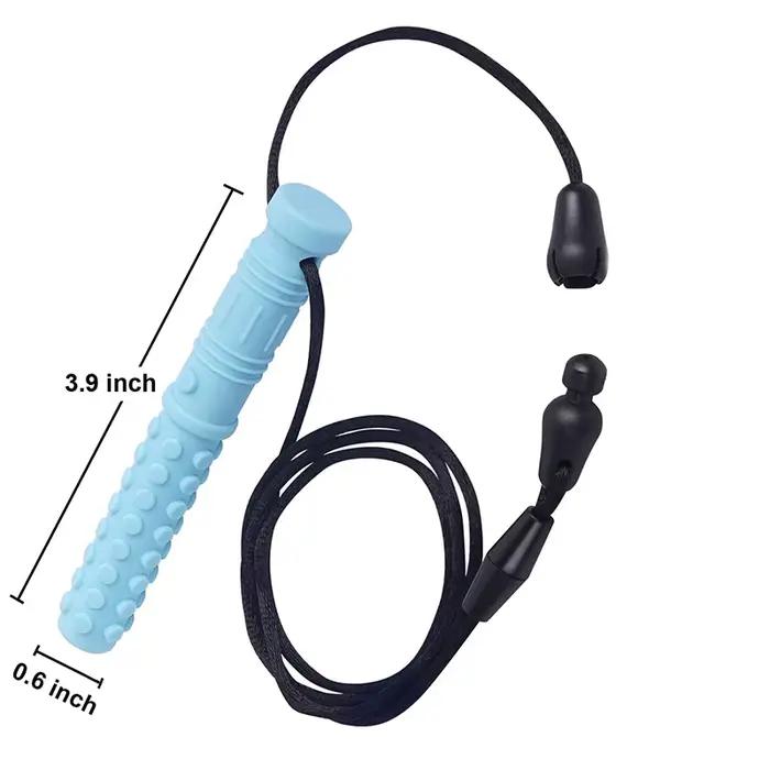 Collier à mâcher Texture Silicone, 6 pièces, anneau de dentition pour bébé, pendentif à mâcher senso