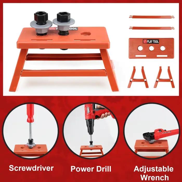 Ensemble d'outils pour enfants avec perceuse jouet électrique Kit de jouets de construction alimenté