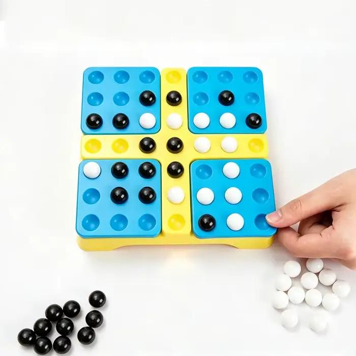 Jeu classique cinq à la suite, échecs noir et blanc, jeux de stratégie pour adultes et familles, div