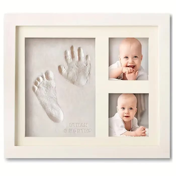 Cadre photo en argile pour mains et empreintes de bébé, créez des souvenirs durables avec ce kit d'e