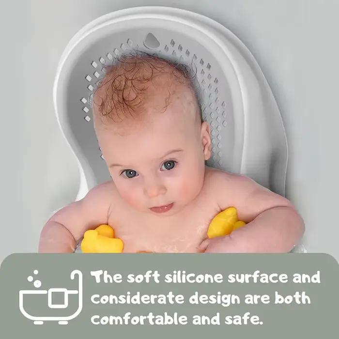 Support de bain doux pour bébés nouveau-nés - Siège de bain ergonomique, facile à nettoyer et confor