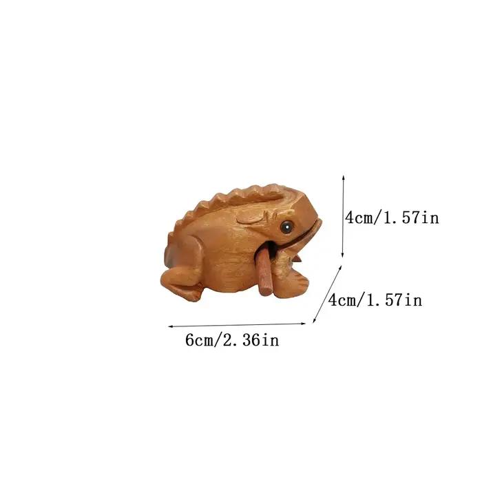 Guiro en bois portable en forme de grenouille, instrument de musique artisanal, grenouille porte-bon