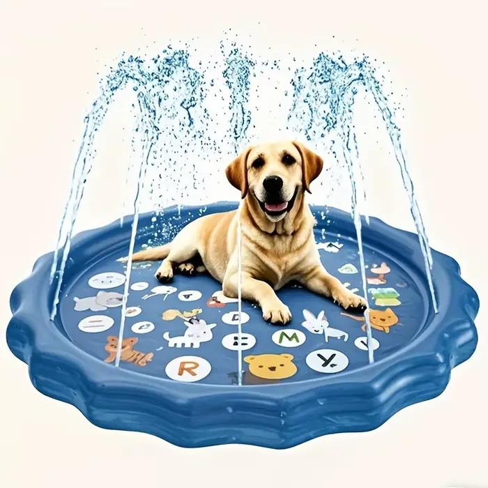 Bassin de bain extérieur robuste pour animaux de compagnie avec fonction de pulvérisation d'eau-refr