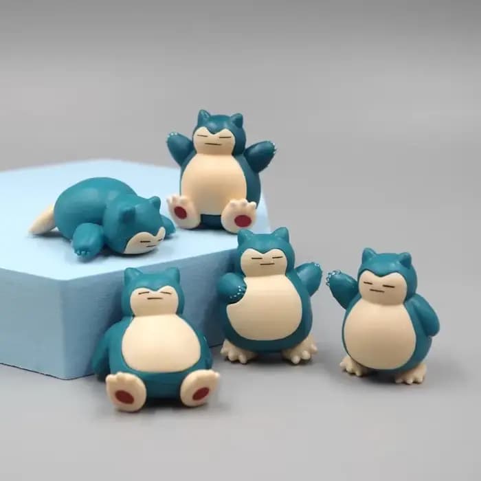 Mini figurine ronflex 1.8-3cm, 5 pièces/lot, Micro décoration de gâteau paysager, ornements Kawaii