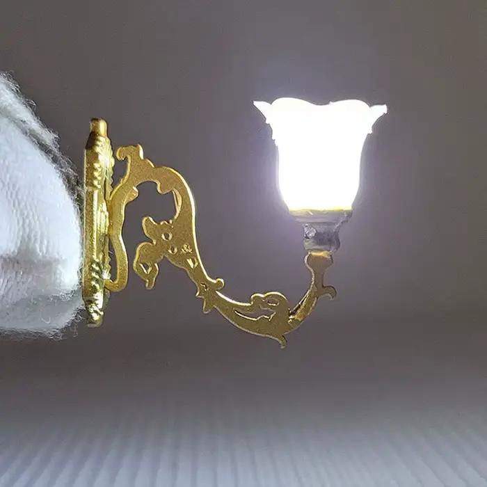 2 pièces maison de poupée applique modèle jardin cour lustre Table de sable lumière LED maison de po