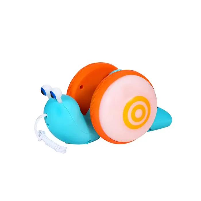 Jouet de dessin animé escargot voiture jouet pour bébé, apprendre à ramper et à tirer, avec lumière 