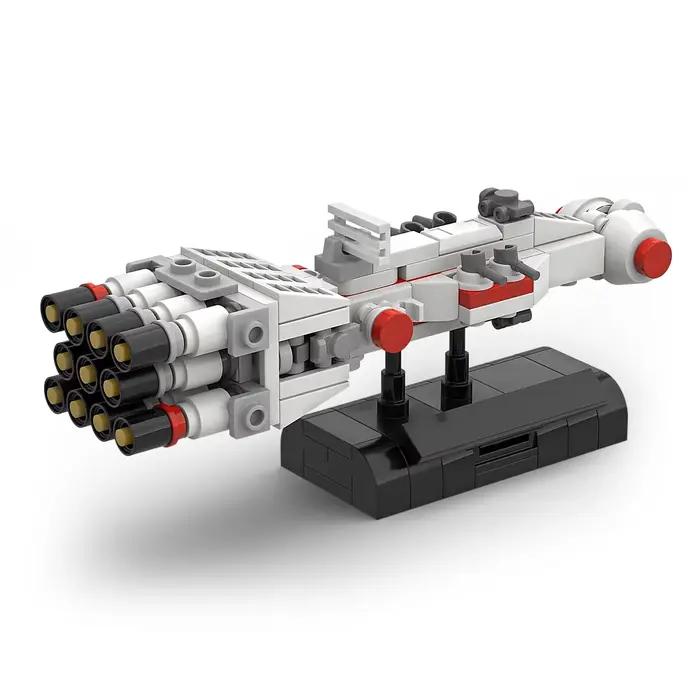 MOC – blocs de construction de Mini vaisseau spatial, kit de jouets Space Wars The Tantive IV-rebell