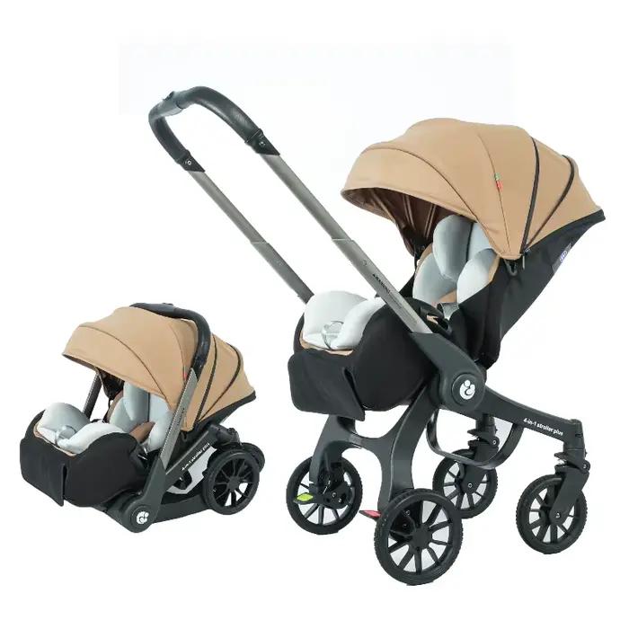 En stock dans l'UE, poussette 3 en 1 pour bébé, pliable, légère, pour les enfants de 0 à 6 mois, de 