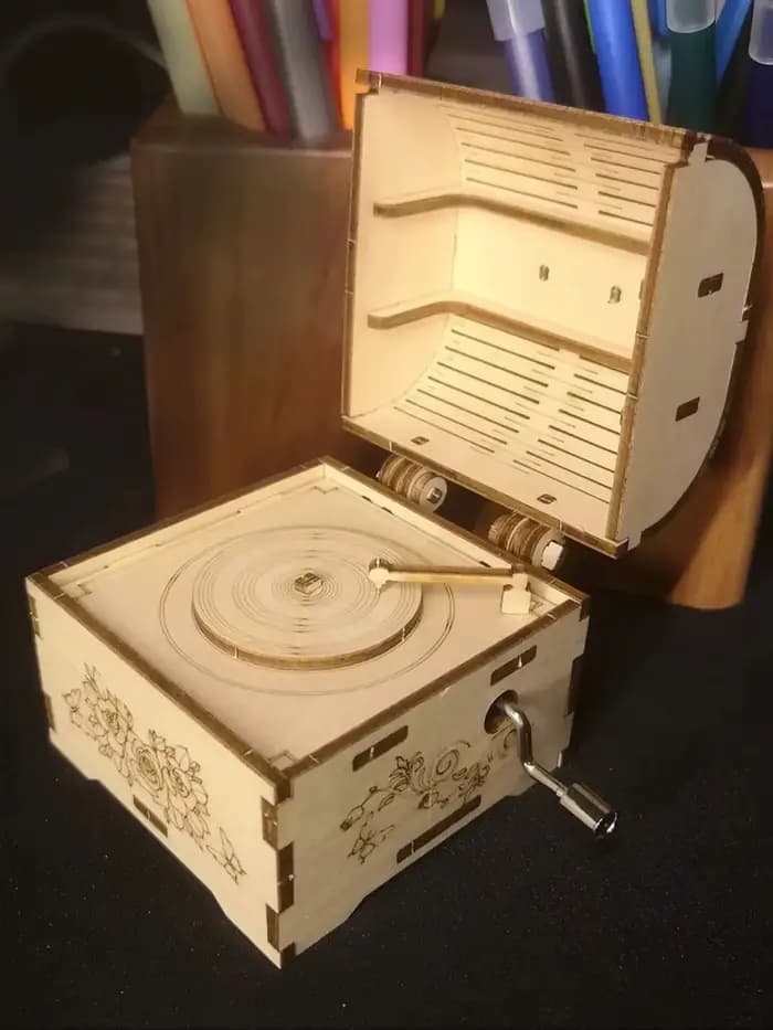 Puzzle 3d en bois, boîte à musique trésor à la main, vous êtes mon soleil, kit de modèle d'assemblag