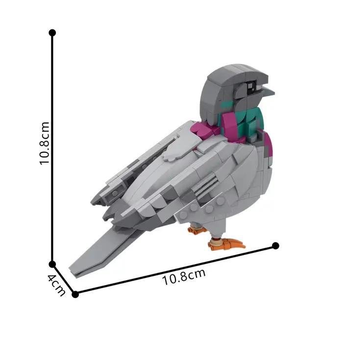 Ensemble de blocs de construction MOC Raven, oiseau corbeau noir intelligent, ornement 3D pour la ma