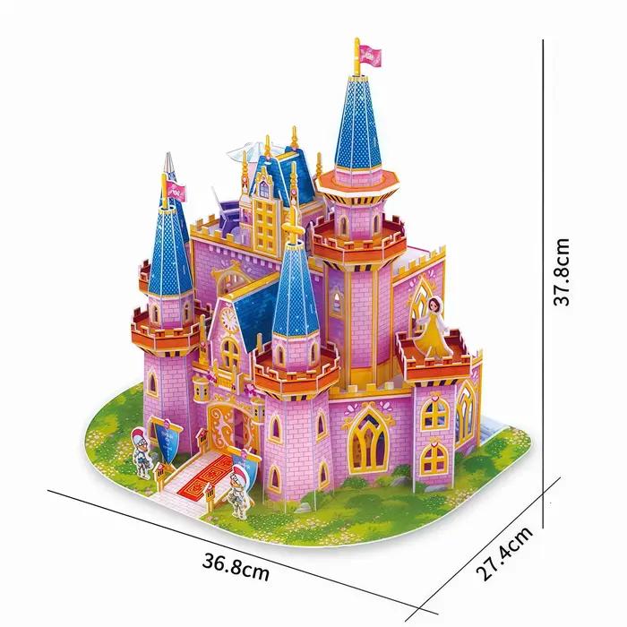 Puzzle 3D château de glace et château fantastique pour filles princesse, puzzle 3D éducatif pour enf