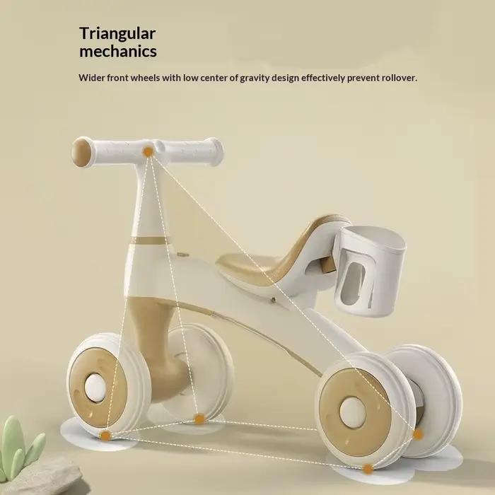 Nouveau vélo d'équilibre pour enfants, bébé de 1 à 3 ans, trottinette pour débutants, patin à quatre