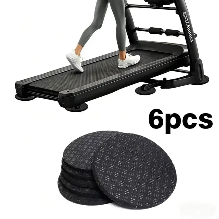 Tapis de sol antidérapant en caoutchouc, rond, noir, pour tapis de course, équipement de gymnastique