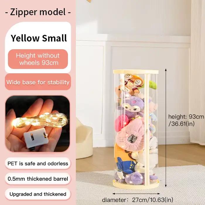 Boîte de rangement de jouets, boîte de rangement de poupées, jouet en peluche pour enfants, Tube de 