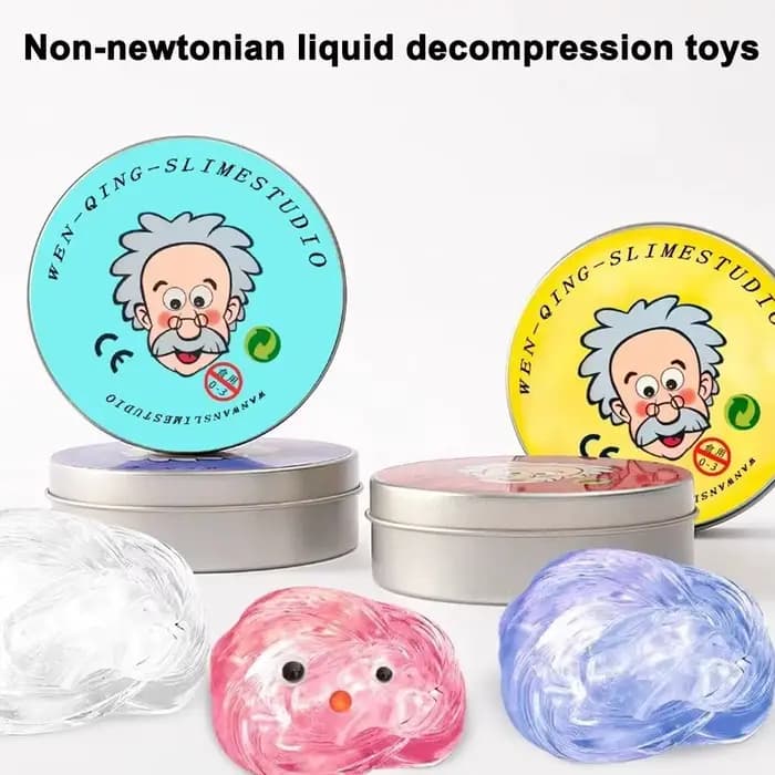 Jouets de décompression liquides non-newtoniens colorés, pâte à modeler transparente et élastique, n
