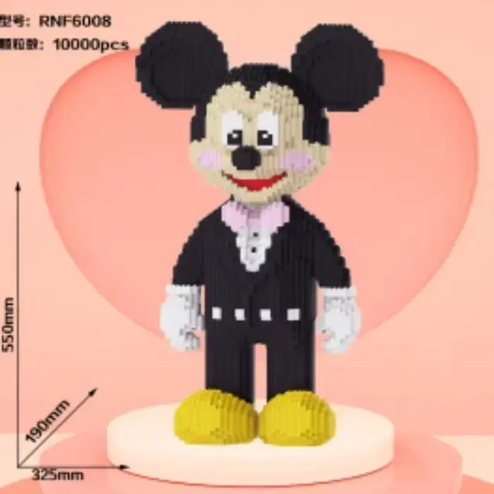 Puzzle de construction Mickey et Minnie, assemblage créatif, ornement, cadeau de mariage ou de la Sa