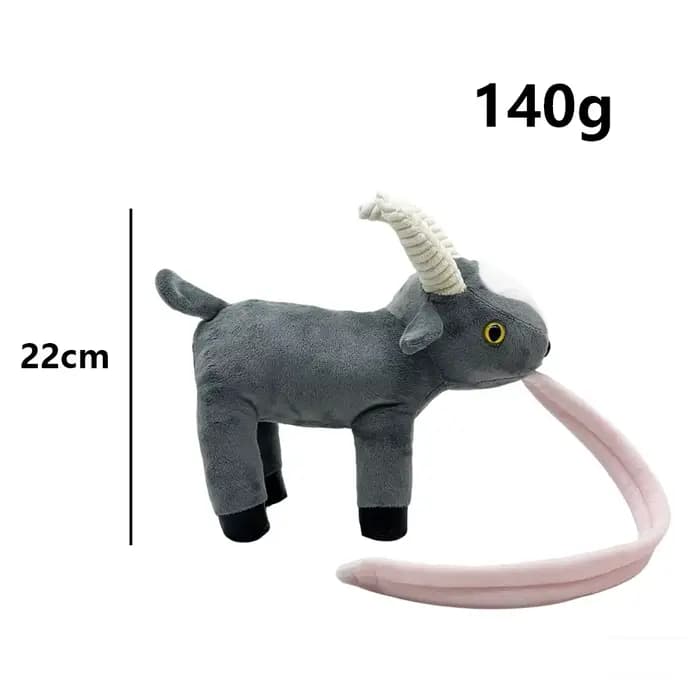 Nouvelle Peluche Mignonne de Chèvre Simulateur, Chèvre Grise à Longue Langue Extérieure, en Position