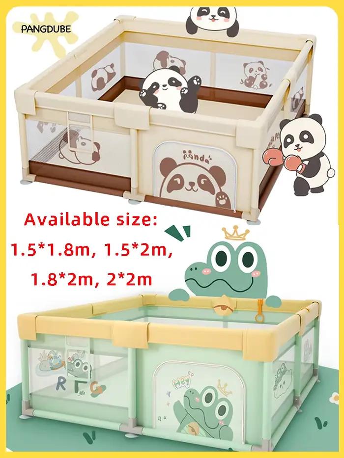 PANGDUBE Parc pour bébé Jardin de jeu intérieur mignon Grand parc pour enfant avec sac de rangement 