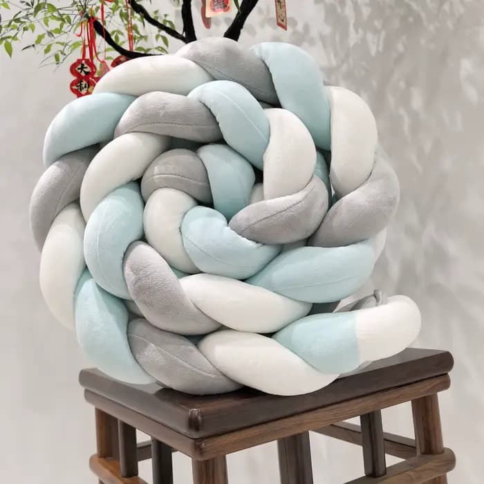 1M/2M/3M/4M bébé pare-chocs lit tresse noeud oreiller coussin pour infantile berceau protecteur lit 