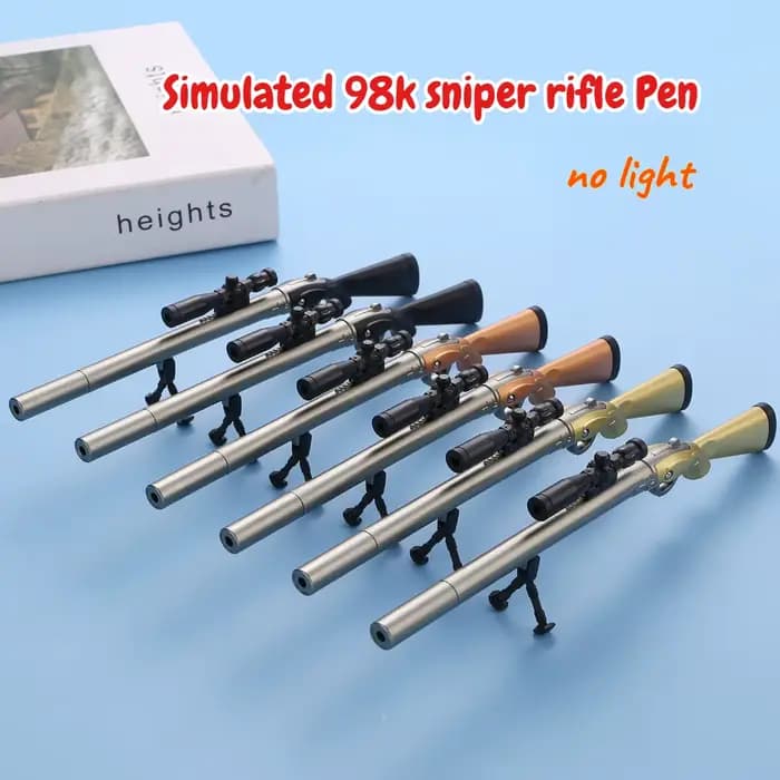 Stylo Gel pour fusil de Sniper PUBG 98K, 0.38mm, encre noire, papeterie scolaire, lecteur créatif, c