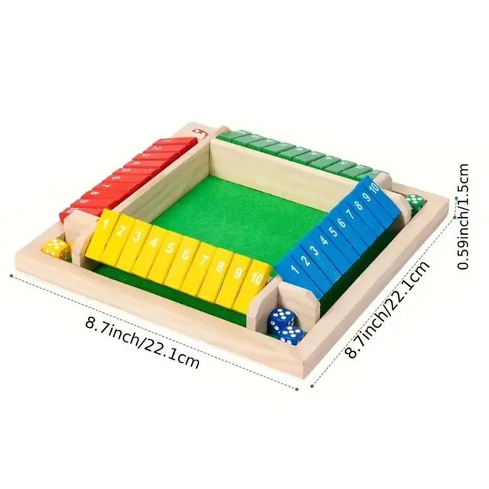 Shut The Box – jeu de société à dés, rabats et dés en bois, pour 4 joueurs, Pub, Bar, fournitures de