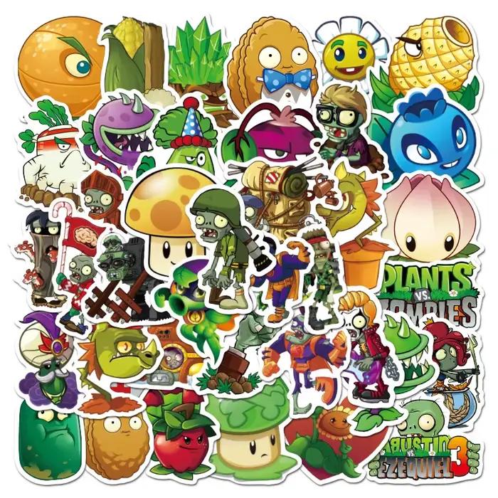 Autocollants pour enfants, 50 pièces, dessin animé, jeu classique mignon, plantes Vs Zombies (PVZ)