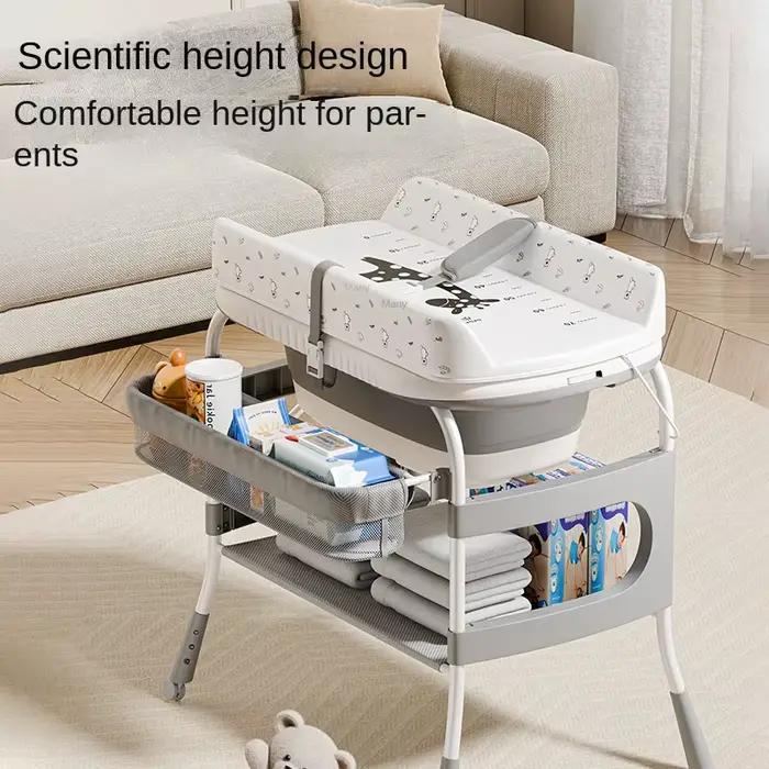 Table d'allaitement 2 en 1 pour bébé, Station de soins des couches pour bébé, fonction multifonction