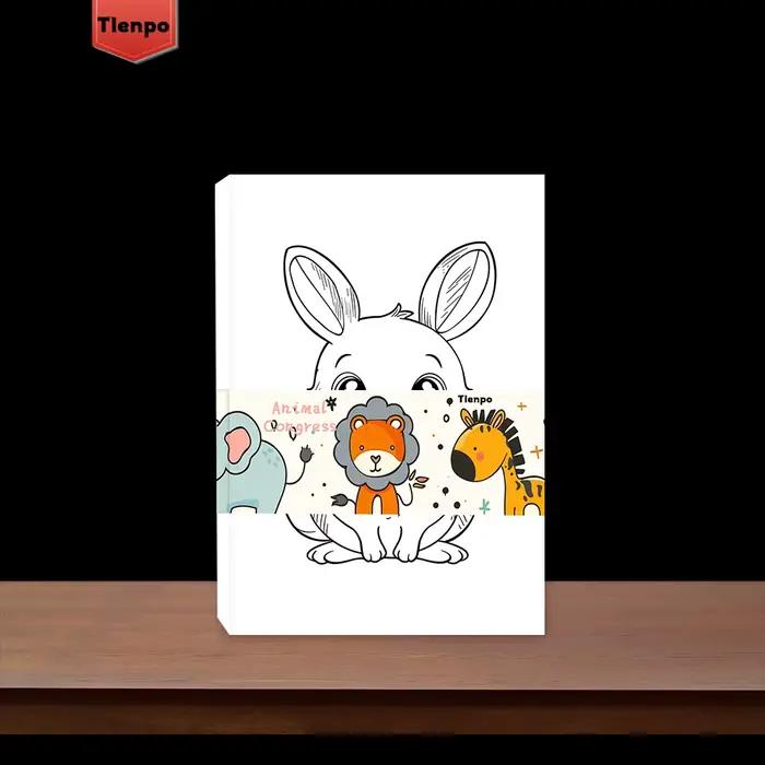 Cartes de coloriage d'animaux, cartes postales, bricolage, cadeaux d'anniversaire, fournitures d'Hal