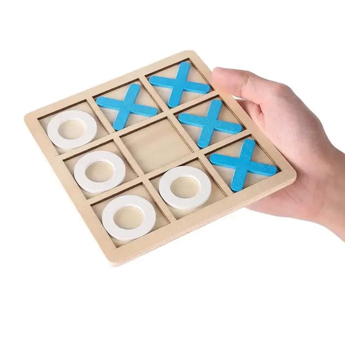 Jeu Tic Tac Toe en bois pour enfants XO échiquier IQ logique développement du cerveau jouets Puzzle 