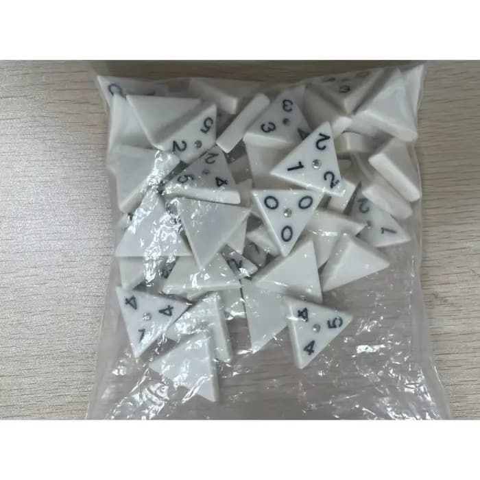 56 pièces Triangle Domino jeu ensemble Puzzle jeu développement décontracté Intelligence Triangle ca
