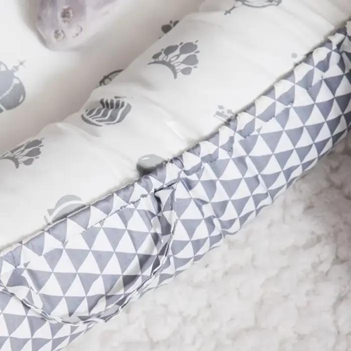 Lit nid pour bébé 85x50cm, avec oreiller, berceau Portable, lit de voyage, berceau en coton pour nou