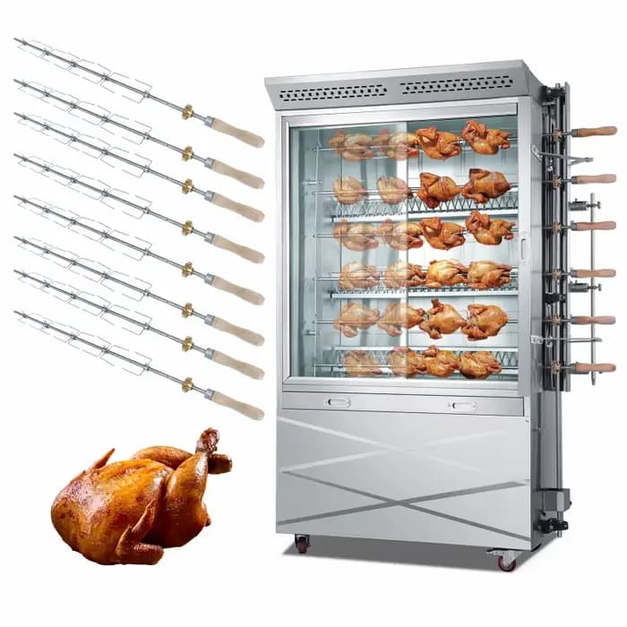 Grill à poulet rotatif commercial, machine à rôtir rotative pour restaurant