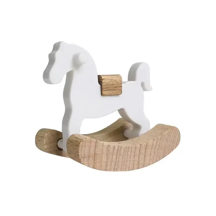 Mini cheval en bois jouet modèle poupée accessoires décoratifs Simple petit cheval en bois cheval à 