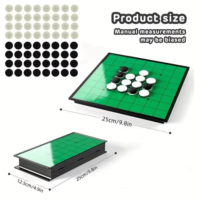 AIUAZA Original Othello - Jeu de stratégie intemporel - Tableau pliant magnétique engageant et sécur
