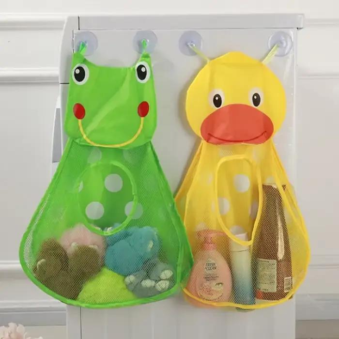 Filet de rangement pour jouets, jouet de douche pour bébé, mignon canard grenouille, sac de rangemen