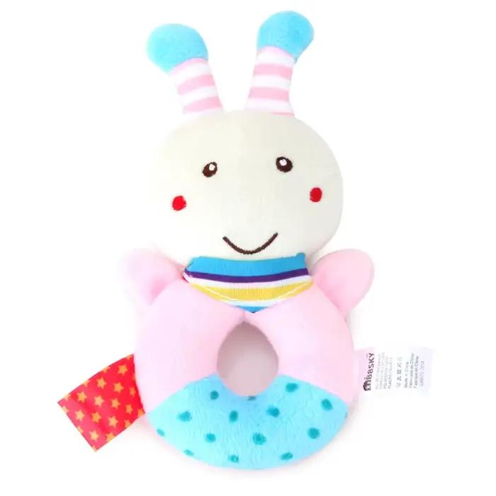 Hochet en peluche pour bébé de 0 à 12 mois, animaux de dessin animé, berceau, cloche de lit Mobile, 