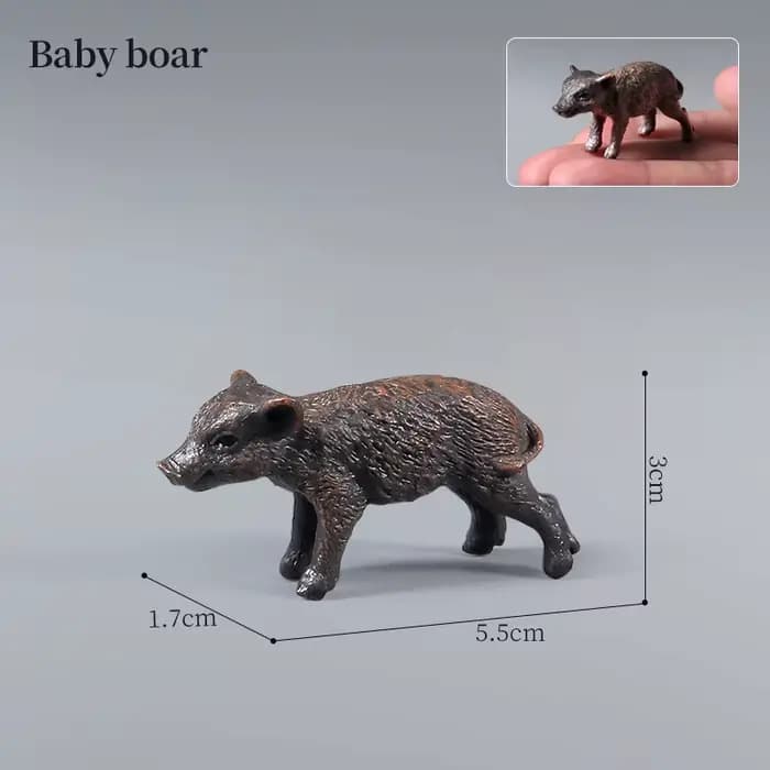Ensemble de figurines d'animaux de ferme avicole - Modèles de jouets de simulation de cochon, truie,