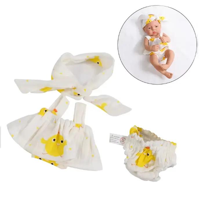 Vêtements de poupée robe combinaison gilet pour 40cm nouveau bébé Reborn poupée américaine bébé fill