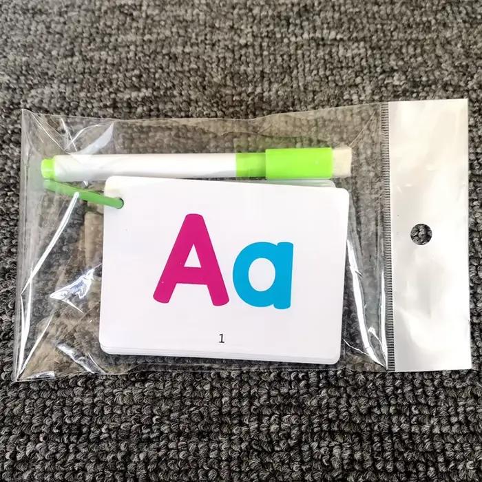 27 cartes Flash amusantes de l'alphabet préscolaire à la maternelle ABCs majuscules lettres minuscul