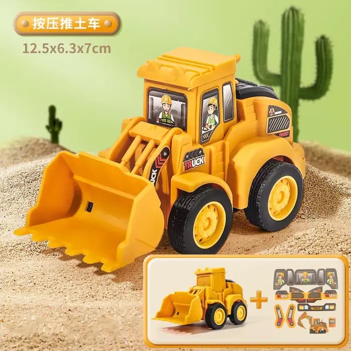 Modèle de véhicule d'ingénierie presse voiture coulissante pelle Bulldozer enfants véhicule de Const