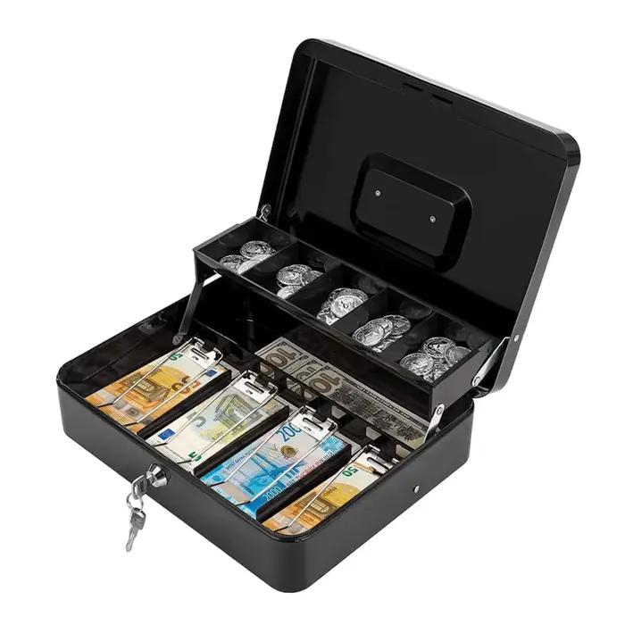 Petit caisse enregistreuse Portable en métal avec serrure à clé, boîte de caisse Portable adaptée au