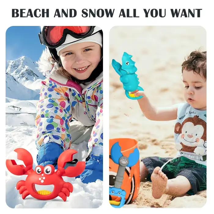 Ensemble de pelle de dragage de plage pour enfants, pince à jouets homard et dinosaure, bras robotiq
