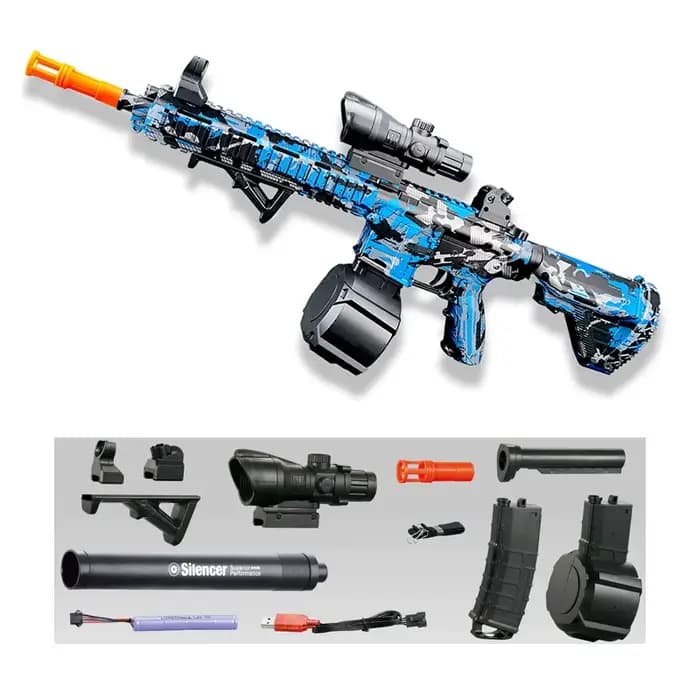 Jouet pistolet M416, blaster électrique d'extérieur, tir sportif, balles de gel, jeu interactif d'ét