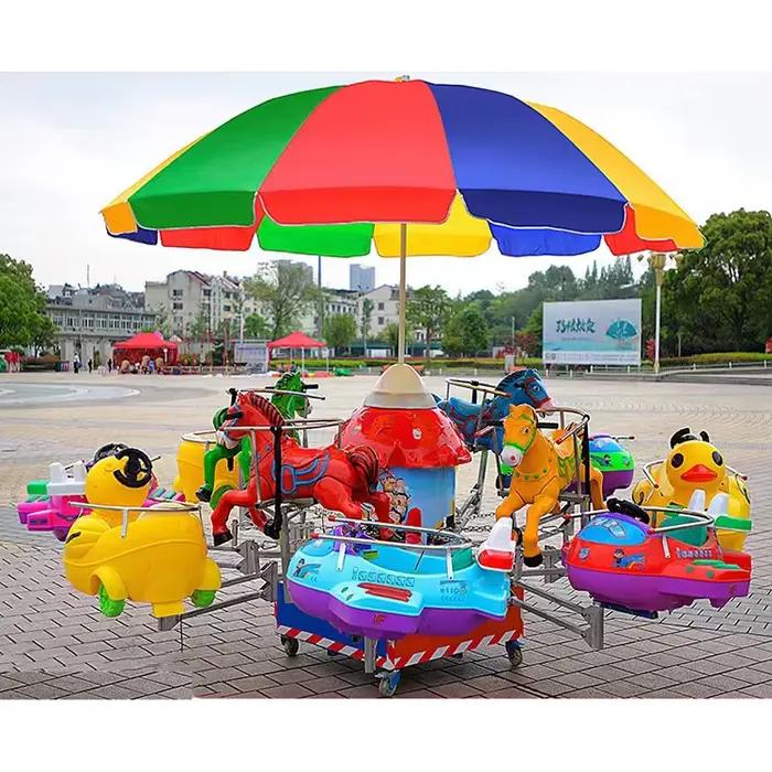 Manège pour enfants en forme d'avion, carrousel électrique, attractions de parc d'attractions, ancie