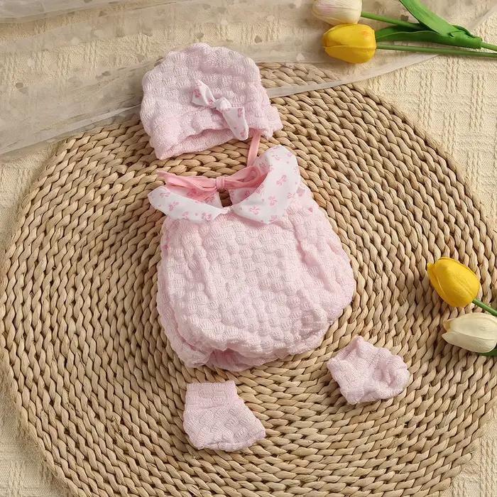 Vêtements de poupée robe combinaison gilet pour 40cm nouveau bébé Reborn poupée américaine bébé fill